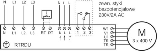 regulator obrotów RTRDU SYSTEMAIR schemat