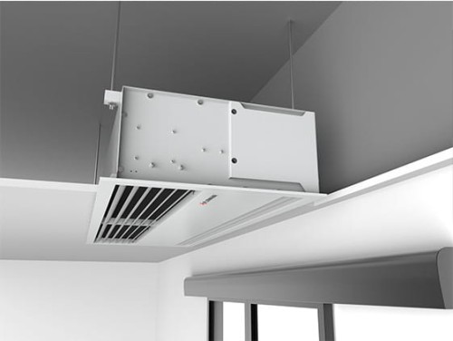 kurtyna powietrzna elektryczna do sufitu podwieszanego ELIS B-E-100 Flowair - montaż.jpg